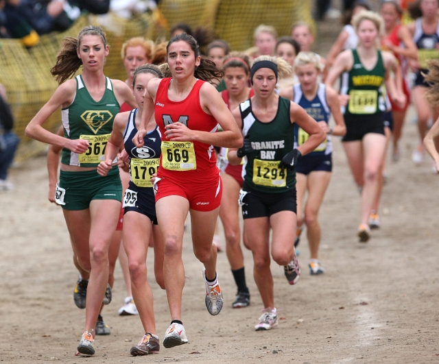 2009 CIF XC Girls D2-035.JPG - 2009 California CIF Cross Country Championships, Woodward Park, Fresno, California